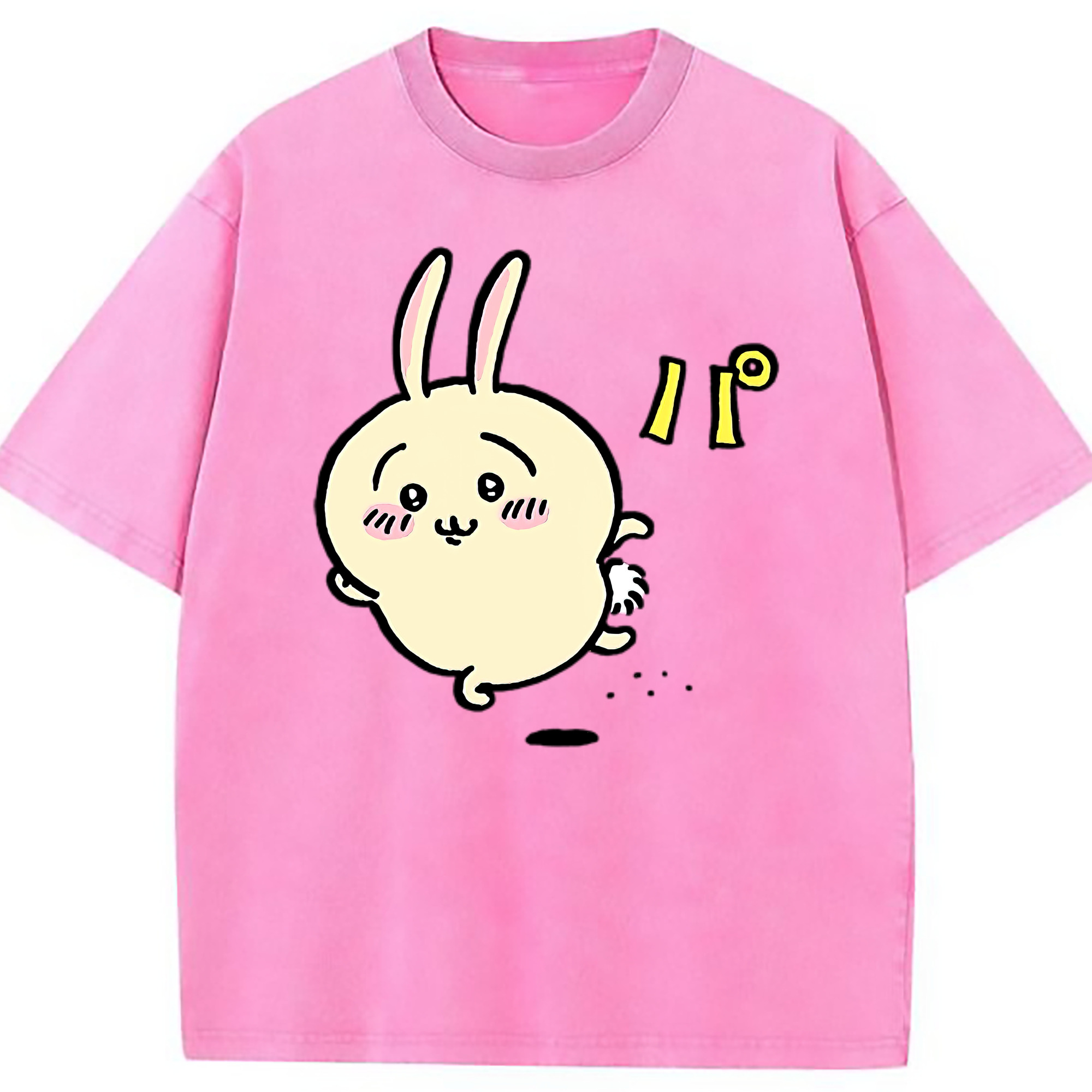 （画像用） ちいかわ うさぎ Chii-kawa usagi 綿100% ヴィンテージ風 半袖Tシャツ（フロントプリント）